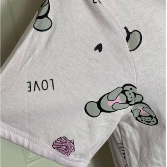 CHUBBY MERMAIDS Juniors Short Sleeve Top Large - Picture 2 of 9